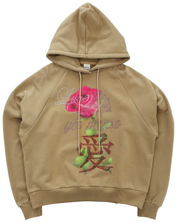 RHINESTONE HOODIE (KHAKI) RADD LOUNGE 限定