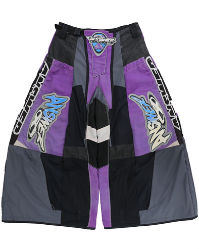MOTO EIDE LEGGED LONG PANTS (PURPLE/GREY) RADD LOUNGE 限定