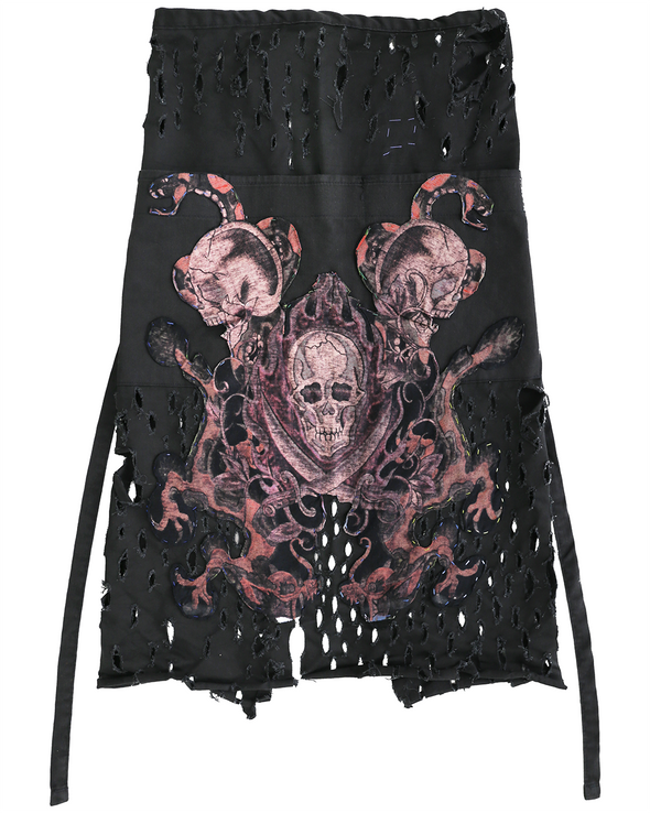 SKULL LONG SKIRT 2 (BLACK) RADD LOUNGE LIMITED