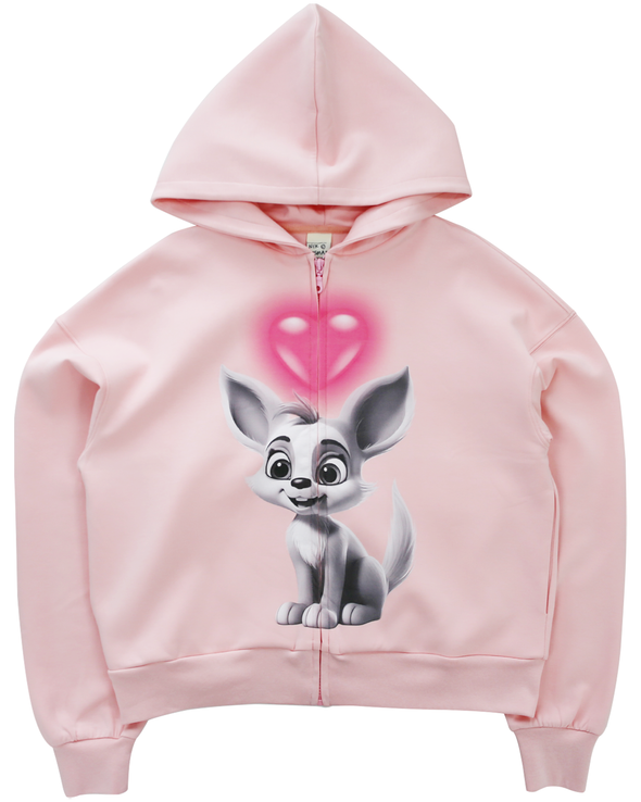 CUTE ANIMAL ZIP HOODIE (PINK) RADD LOUNGE 限定