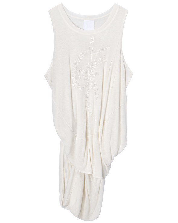 DRAPED TANK TOP (OFF WHITE)