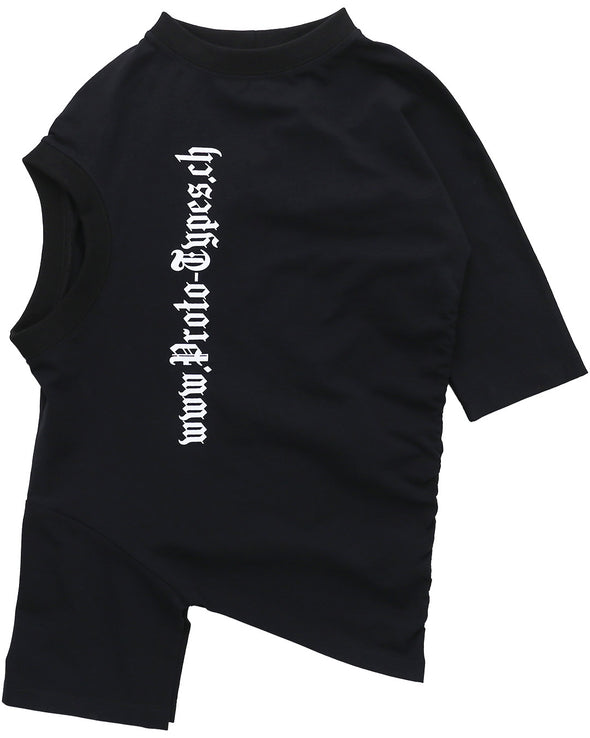 PROTOTYPES / プロトタイプス - SIDEWAYS T-SHIRT (BLACK)| RADD LOUNGE