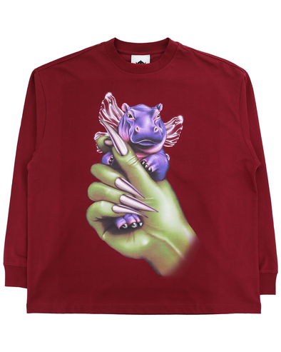26 OVERSIZE LS T-SHIRT (WINE) RADD LOUNGE 限定