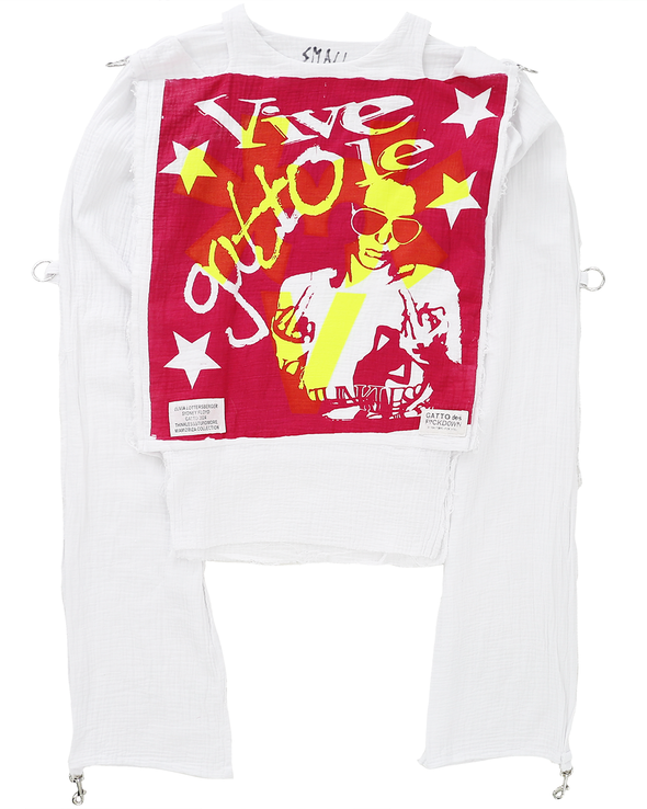 MUSLIN TOP LONGSLEEVE (VIVA GATTO LE) RADD LOUNGE 限定