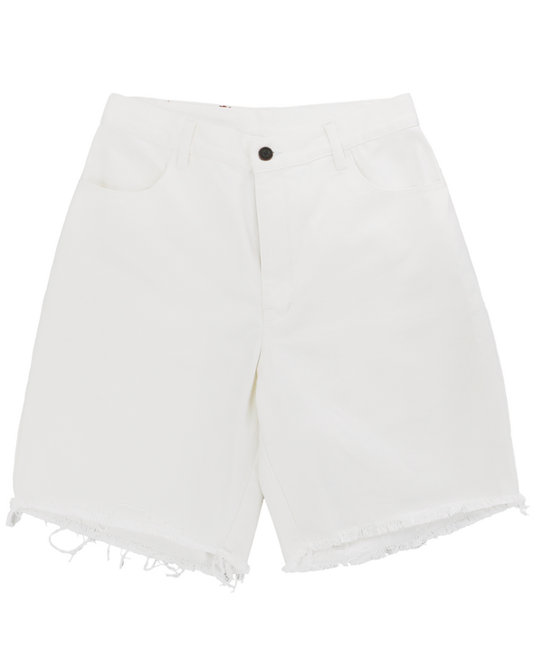 OVERSIZED DENIM SHORTS (WHITE) RADD LOUNGE 限定