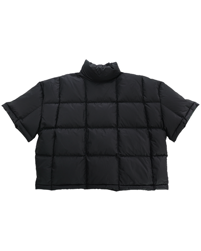QUILTED PULLOVER (BLACK)