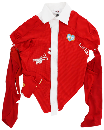 DRAPED FOOTBALL SHIRT (RED) RADD LOUNGE Exclusive