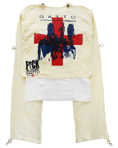 MUSLIN TOP LONGSLEEVE (CROSS 2) RADD LOUNGE 限定