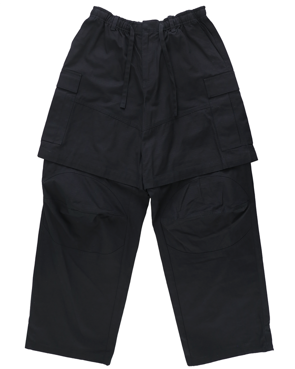 DOUBLE CARGO TROUSERS (BLACK)