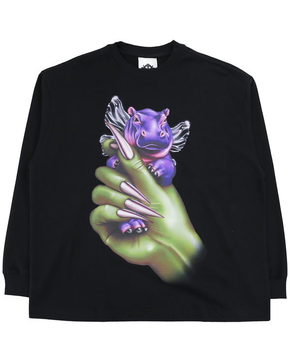 26 OVERSIZE LS T-SHIRT (BLACK) RADD LOUNGE 限定