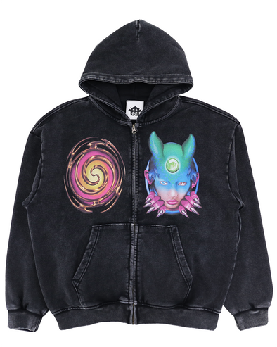 24 BOXY HOODIE JACKET (BLACK) RADD LOUNGE 限定