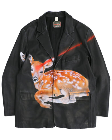 100% REAL LEATHER JACKET (FAWN AND DOG) RADD LOUNGE Exclusive
