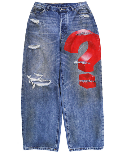 QUESTION DISTRESSED DENIM (DENIM) RADD LOUNGE 限定