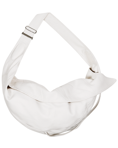 EMBROIDERED SHOULDER BAG (WHITE)