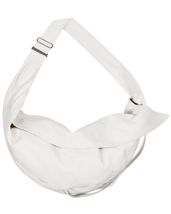 EMBROIDERED SHOULDER BAG (WHITE)