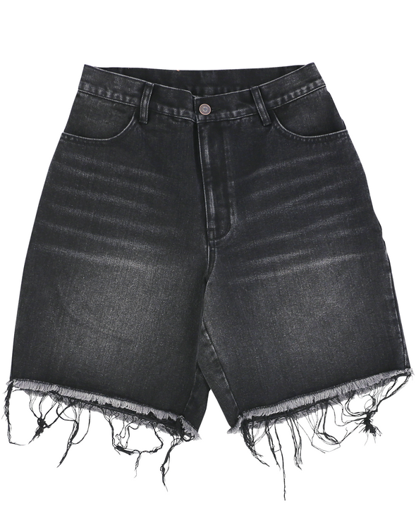 OVERSIZED DENIM SHORTS (BLACK) RADD LOUNGE Exclusive