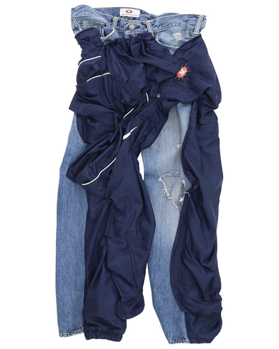 DRAPE WIDE TRACK-FORMALTROUSER 2 (DENIM) RADD LOUNGE 限定