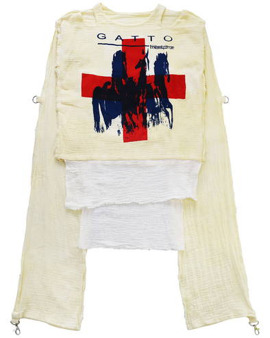 MUSLIN TOP LONGSLEEVE (CROSS 3) RADD LOUNGE 限定