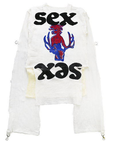 MUSLIN TOP LONGSLEEVE (SEX/WHITE) RADD LOUNGE 限定