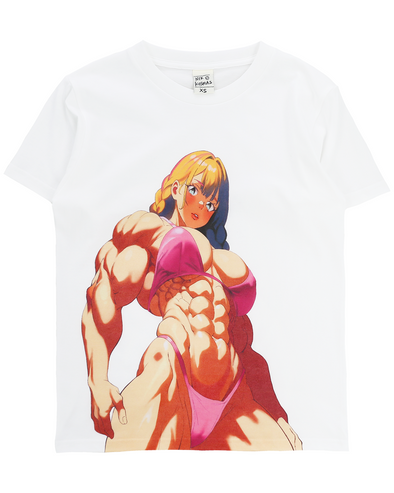 MUSCLE GIRL 1 T-SHIRT with Amanda del Valle (WHITE) RADD LOUNGE 限定