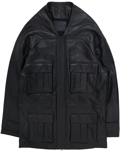 PARKA LEATHER JACKET (BLACK)