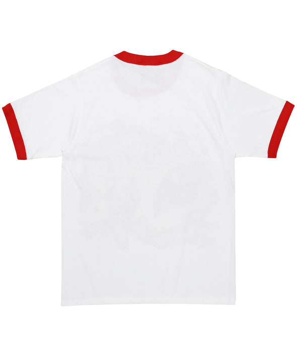 SYNTHESIS - WEB44 RINGER T-SHIRT (+2 pin) (RED/WHITE)