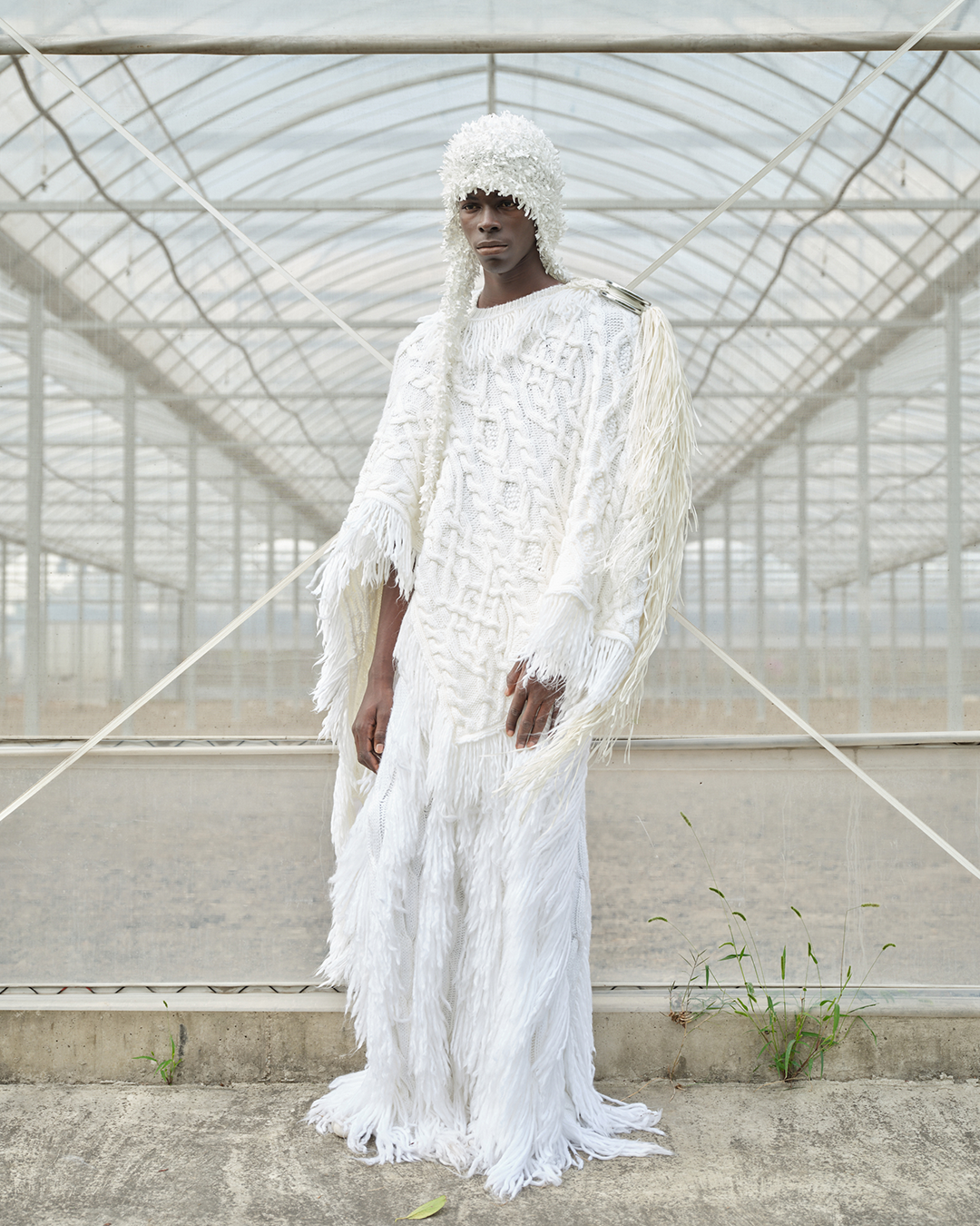 NUTEMPEROR / ナットエンペラー - PONCHO SWEATER (WHITE NUTEMPEROR / ナットエンペラー - PONCHO SWEATER (WHITE