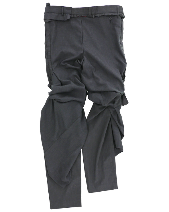 DRAPED VOLUME SUIT TROUSERS 1 (BLACK) RADD LOUNGE Exclusive