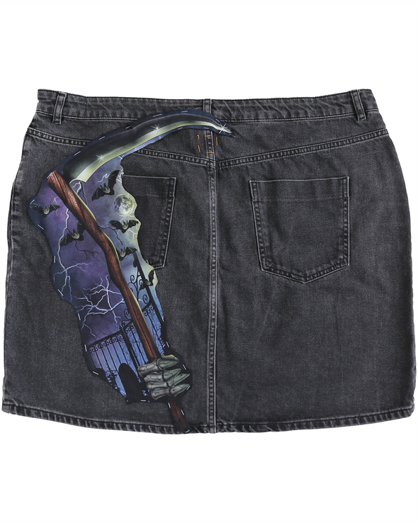 SKULL LONG SKIRT 1 (BLACK) RADD LOUNGE LIMITED