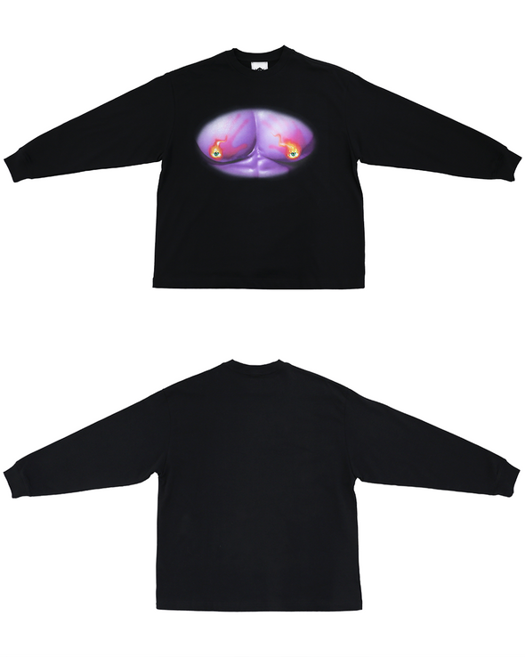 22 OVERSIZE LS T-SHIRT (BLACK) RADD LOUNGE 限定