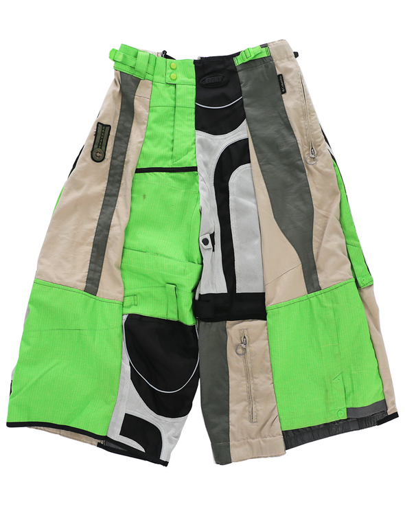 MOTO BAGGY SHORTS (LIME/GREY) RADD LOUNGE LIMITED