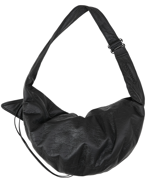 NUTEMPEROR + RADD LOUNGE - PU LEATHER EMBROIDERED BAG (BLACK)