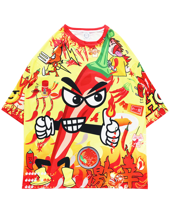 SPICY CLIPART SHIRT (RED/YELLOW)