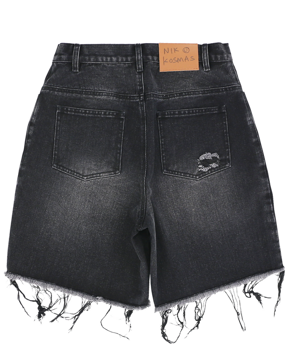 OVERSIZED DENIM SHORTS (BLACK) RADD LOUNGE Exclusive