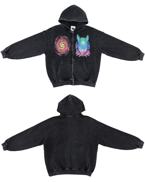 24 BOXY HOODIE JACKET (BLACK) RADD LOUNGE 限定