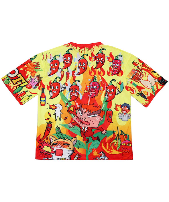 KIM LAUGHTON - SPICY CLIPART SHIRT (RED/YELLOW)