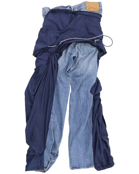 DRAPE WIDE TRACK-FORMALTROUSER 2 (DENIM) RADD LOUNGE 限定