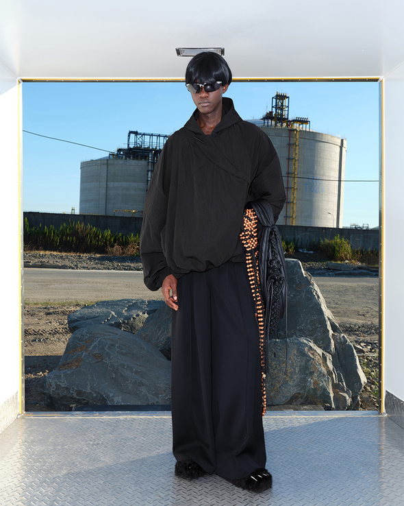 NYLON CIRCLE JACKET (BLACK)