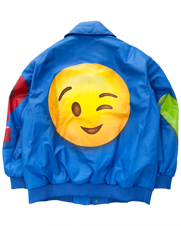 AIR BRUSHED "SMILE" JACKET (BLUE) RADD LOUNGE 限定