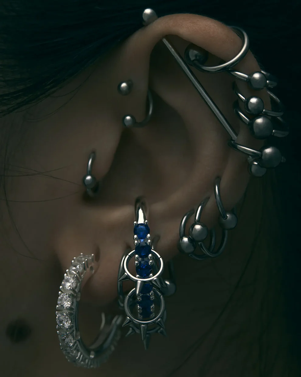 COVET EAR CUFF/RING (BLUE)