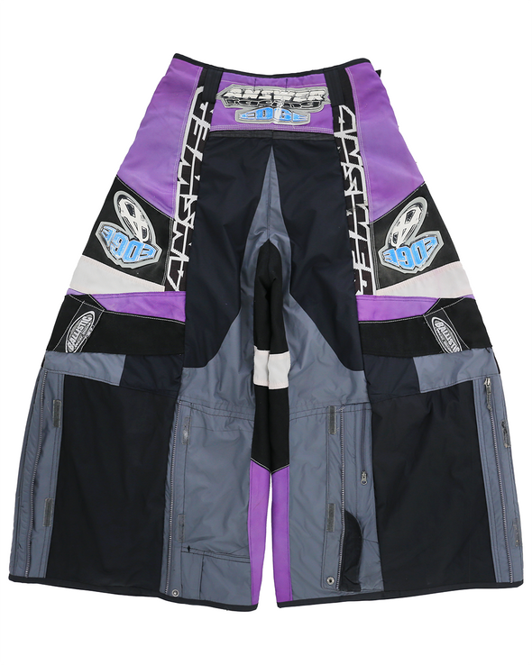 MOTO EIDE LEGGED LONG PANTS (PURPLE/GREY) RADD LOUNGE 限定