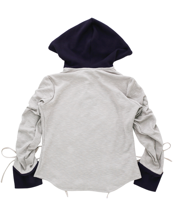 PATCHED HOODIE JACKET (GREY)