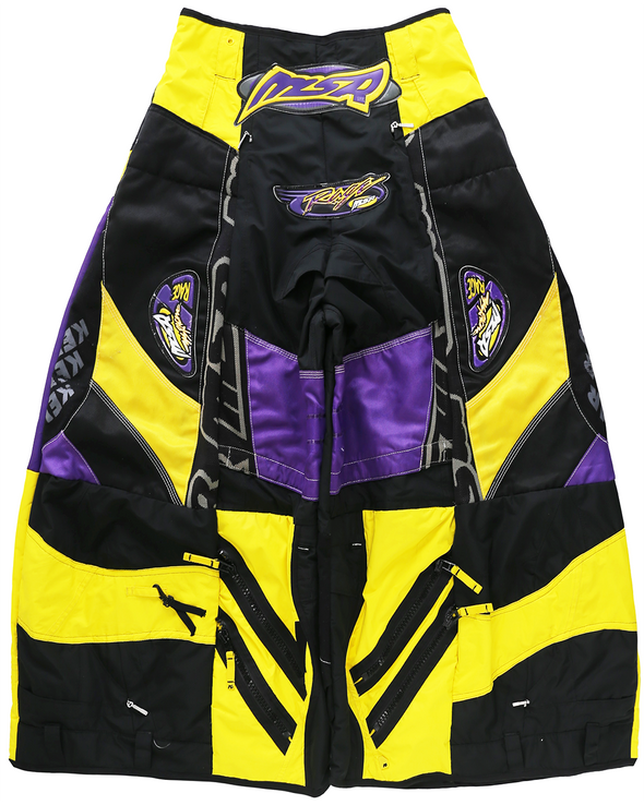 MOTO EIDE LEGGED LONG PANTS (PURPLE/YELLOW) RADD LOUNGE 限定