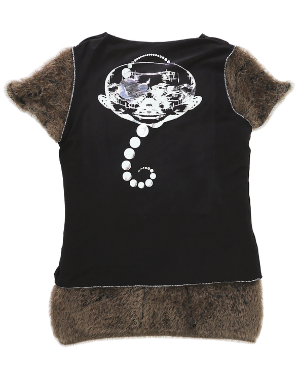 FLORA AND FAUNA TOP (BLACK/BROWN) RADD LOUNGE 限定