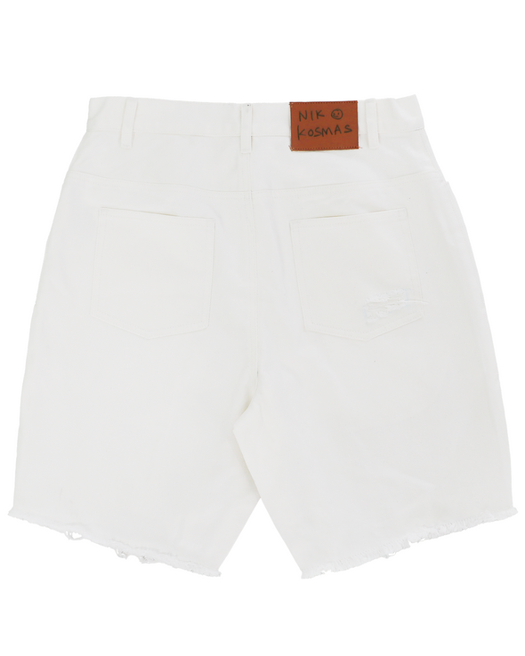 OVERSIZED DENIM SHORTS (WHITE) RADD LOUNGE 限定