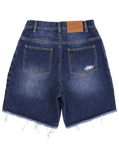 OVERSIZED DENIM SHORTS (INDIGO) RADD LOUNGE 限定