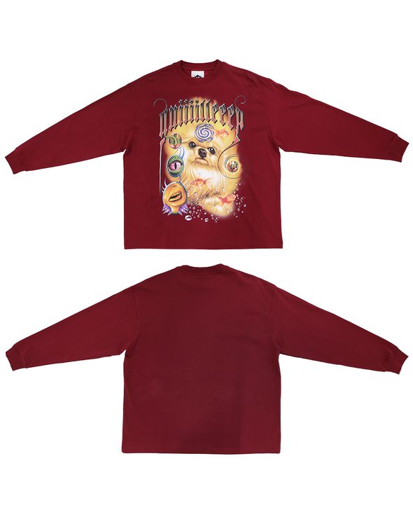 21 OVERSIZE LS T-SHIRT (WINE) RADD LOUNGE 限定