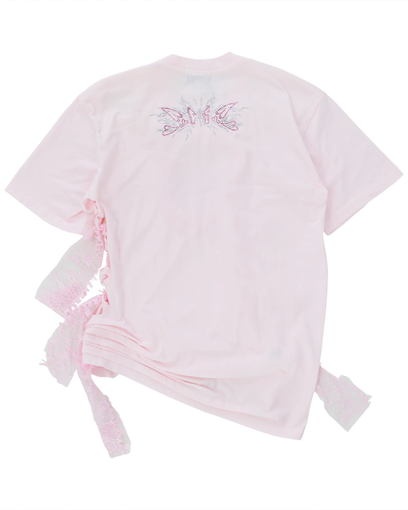 LACE HEART NASH TEE (LIGHT PINK)