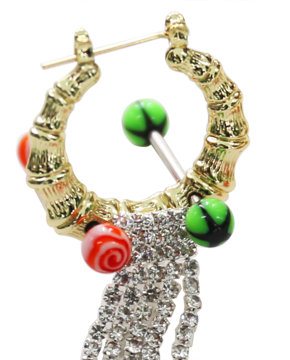 EARRING JEWELRY (ORANGE/NEON YELLOW)
