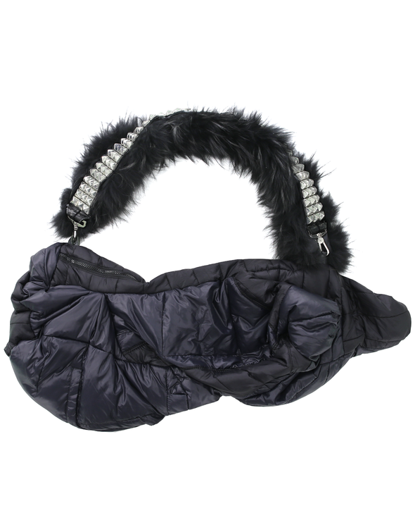 MANE BELT PUFFER BAG (BLACK)